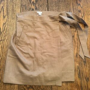 J. Crew Light Brown Mini Wrap Skirt